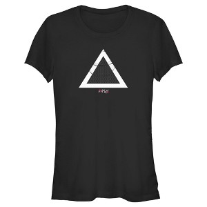 Juniors Womens Squid Game Triangle Symbol T-Shirt - 1 of 4
