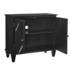 ORRD 65.2" Mid Century Buffet Cabinet with Storage, Geometric Accent Coffee & Wine Bar, Large Console for Living Room & Kitchen (Walnut) - 2 of 4