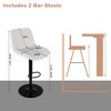 Lyngins Swivel Bar Stools Set of 2,Upholstered Kitchen Chairs with Metal Legs,Counter Stools for Kitchen Island,Pub - 3 of 4