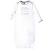 Hudson Baby Infant Boy Cotton Long-Sleeve Gowns 3pk, Alarm Clock - 4 of 4