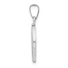 Black Bow Jewelry 14k White Gold Hollow Round Miraculous Medal Pendant, 15mm (9/16 Inch) - 2 of 4