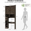 MUUEGM Over The Toilet Storage Cabinet, Farmhouse Bathroom Space-Saving Organizer with Toilet Paper Holder & Adjustable Shelf - 2 of 4