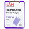 JAM Paper 9" x 12 1/2" Plastic Clipboards with Low Profile Metal Clip - Letter Size - 3 of 4