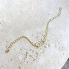 Adornia 14k Gold Plated Mixed Chain CZ Sideways Pendant Bracelet - 3 of 4