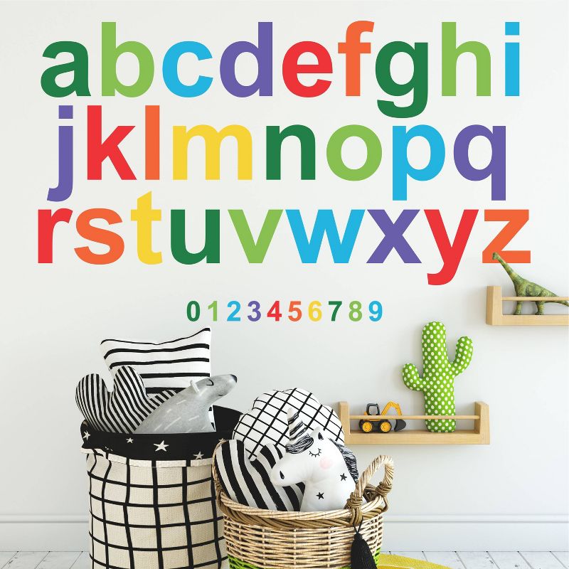 Colorful Lowercase Alphabet Giant Peel and Stick Kids&#39; Wall Decals - RoomMates, 4 of 7