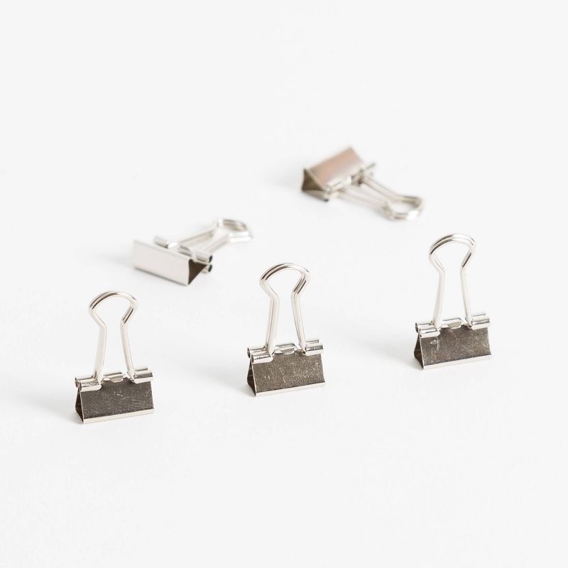U Brands 60ct Mini Binder Clips Silver, 4 of 7