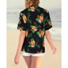 LA LEELA Hawaiian Shirts Womens Casual Summer BeachShirt Floral Blouse Short Sleeve Tropical Vacation Dress Button Up Shirts Coverup - 3 of 4