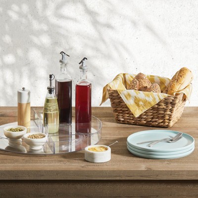 Natural Seagrass Rectangular Storage Basket Set with Handles, 4 Pack