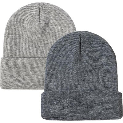 MSDC 2 Pack Beanie for Men Women Slouchy Beanie Hats Winter Knit Caps Soft Ski Hat Unisex