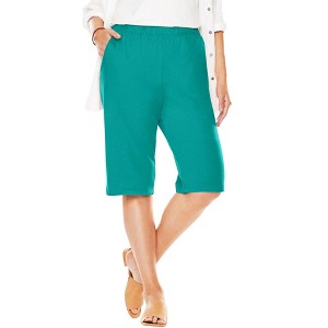 Woman Within Plus Size 7-Day Knit Bermuda Shorts - 1 of 4