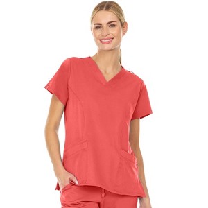 Medichic Women's Eleanor 3-Pocket Stretch V-Neck Scrub Top - 1 of 3