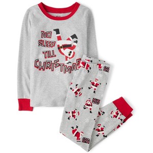 The Children's Place Boys Christmas Glow In The Dark Long Sleeve Santa Dancing Snug Fit Cotton Pajamas - 1 of 4