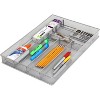 YBM Home Multi Compartment Sectional Wire Mesh Silver Drawer Organizer for Silverware and Gadgets, Pack of 12 - 3 of 4