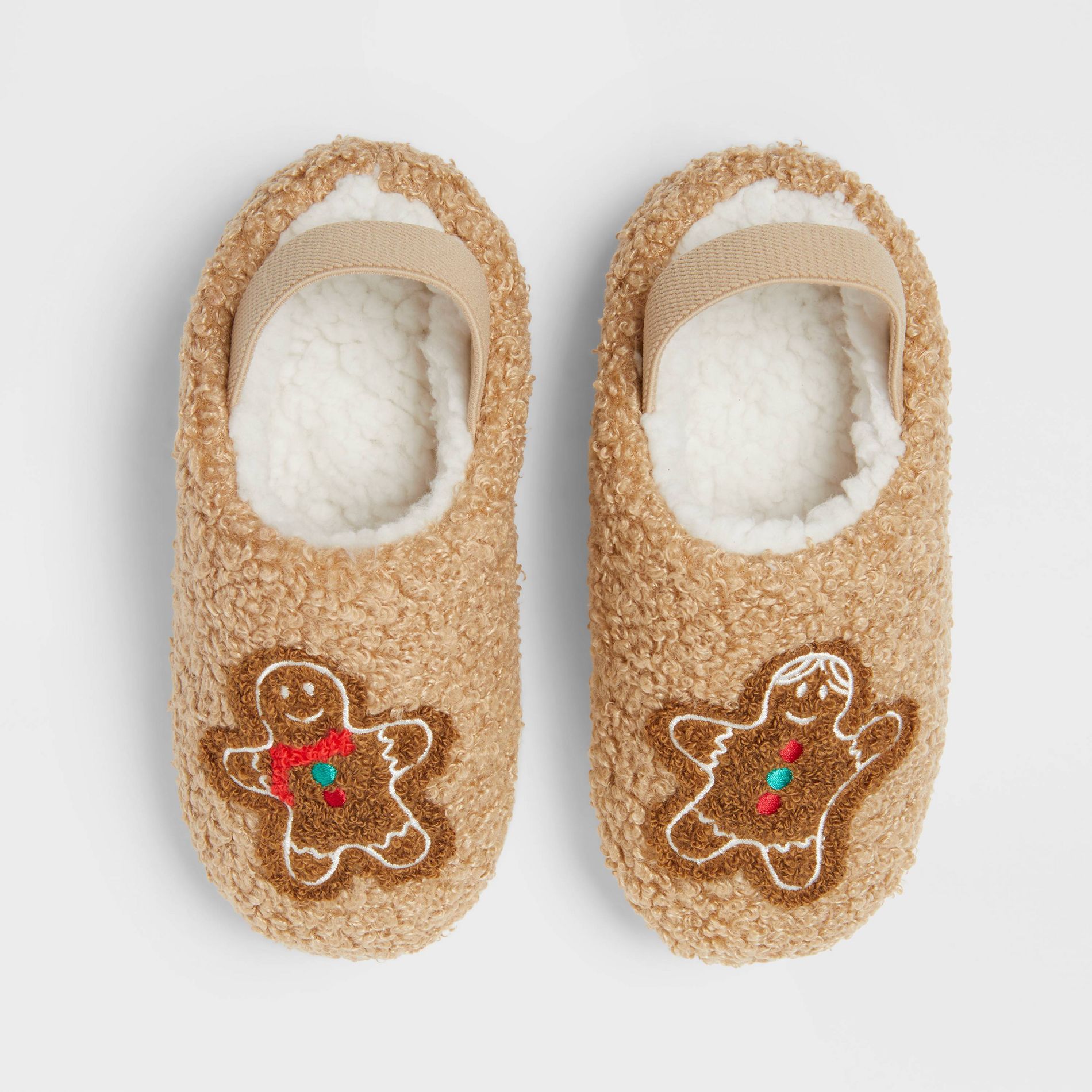 Toddler Gingerbread Scuff Slippers - Wondershop™ Camel