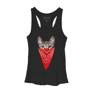 Women's Design By Humans Gangster Cat By clingcling Racerback Tank Top - 1 of 3