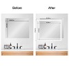 Amanti Art Mirror Makeover Bathroom Mirror Frame Border Kit - Fully Assembled Peel and Stick Frame - Mirror NOT Included - Cabinet White Narrow Trim - 3 of 4