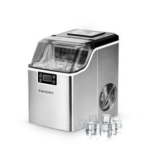 EUHOMY 45 Lbs. Countertop Cube Ice Maker, Stainless Steel, Silver - 1 of 4