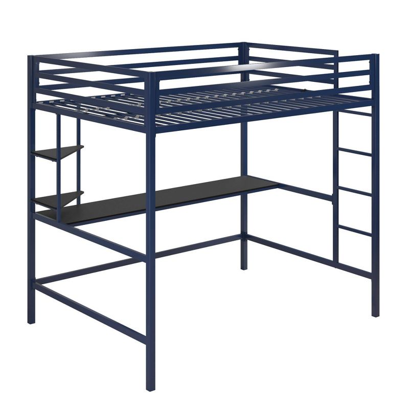 Full Maxwell Metal Loft Bed with Desk & Shelves - Novogratz, 1 of 9