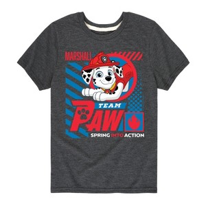 Boys' - Paw Patrol - Team Paw Marshall Short Sleeve Graphic T-Shirt - 1 of 4