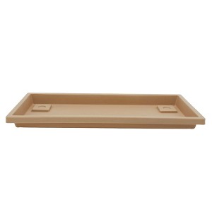 The HC Companies Venetian Rectangle Tray, 17.5" Saucer for 18" Planter,Sandstone - 1 of 4