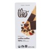 Theo Chocolate Organic Coffee Toffee 70% Dark Chocolate Bar - Case of 12/3 oz - 2 of 4