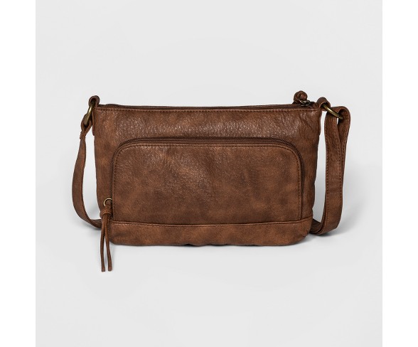 Women's Bueno Pebble Washed Crossbody Bag - Tan