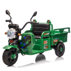 12V Electric Ride-On Cargo Trike for Kids , 2WD 3-Wheel Truck Toy with Storage Bed, LED, Music & Wide Seat, Safe Electric Vehicle for Toddlers - 1 of 4