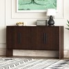 Whisen 4-Door Large Storage Retro Sideboard with Adjustable Shelves and Long Handles - 2 of 4
