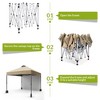 10x10 Pop Up Canopy with Sidewalls for Outdoor, Portable Outdoor Canopy with One Push Setup, Easy Set-Up Waterproof Pop Up Tent for Outdoor Party - 4 of 4