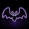 Northlight LED Lighted Neon Style Bat Halloween Window Silhouette - 15" - Purple - 2 of 4