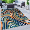 World Rug Gallery Modern Waves Indoor/Outdoor Area Rug - 2 of 4