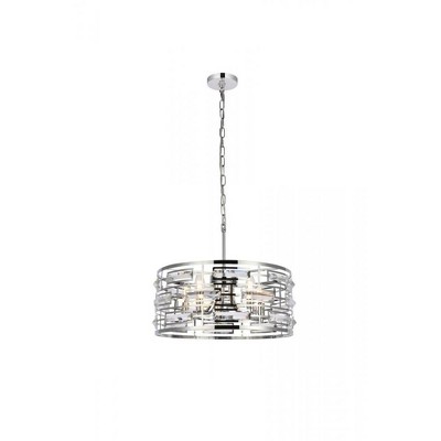 Elegant Lighting Kennedy 18.5 inch pendant in chrome