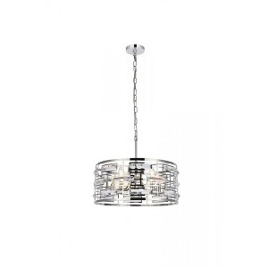 Elegant Lighting Kennedy 18.5 inch pendant in chrome - 1 of 4