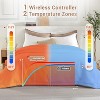 Waffle Heated Throw Blanket, Machine Washable Electric Blankets Fast Heating with LCD Controller, 6 Heat Levels & 1-4H Time Settings, White, 84"x90" - 2 of 4