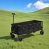 FURNIinspire Wheelbarrows And Lawn Carts Garden Cart Foldable Extended Wagon, Folding Utility Garden Cart, Yard Cart, Black, 53.54"*21.26"*23.62" - 4 of 4