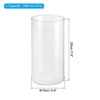 Unique Bargains High Borosilicate Glass Wear Resistant Clear Cylinder Vase - 2 of 4