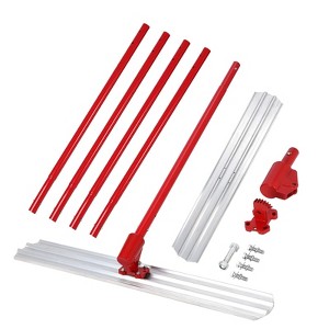 Acekool Concrete Bull Float Kit 48x8 in with 4 Red Handles, Aluminum Alloy, Adjustable Bracket, for Masonry and Flooring, Red - 1 of 4