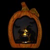 Northlight Witch Stirring Flickering Cauldron Scene Inside Pumpkin Halloween Decoration - 13" - LED Orange Light - 3 of 4