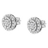 Haus of Brilliance Sterling Silver 1.0 Cttw Diamond Cluster Earrings - 3 of 4