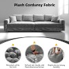 KTMBDW 102.4" Sofa Couch, Comfy Couches for Living Room, Plush Corduroy Sofas for Living Room, Tool-Free Setup Deep Seat Sofa - 3 of 4