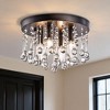 Maxax 11.8" Chorme Crystal Chandelier Flush Mount - 4 of 4