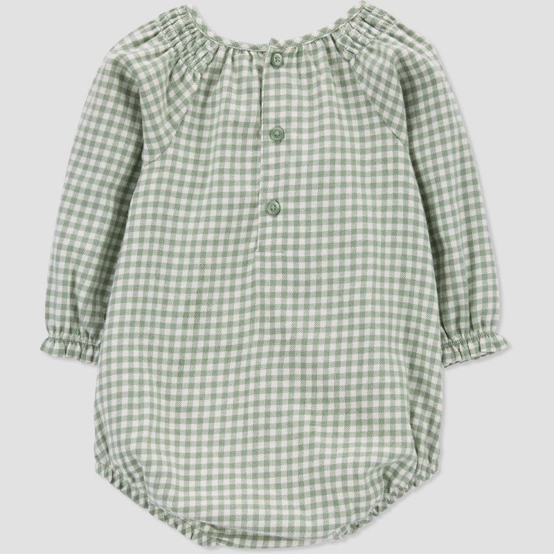Carter&#39;s Just One You&#174; Baby Girls&#39; Gingham Bubble Top &#38; Bottom Set - Green, 4 of 6