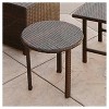 Palmilla 3pc Wicker Patio Tables - Brown - Christopher Knight Home: Weather-Resistant Iron Frame, No Assembly Required - 4 of 4
