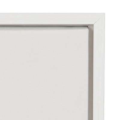 22" x 22" White Framed Cactus Canvas Wall Art