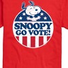 Men's - Peanuts - Snoopy Go Vote Short Sleeve Graphic T-Shirt - 2 of 4