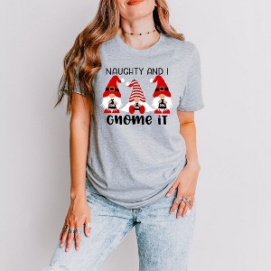 Simply Sage Market Naughty and I Gnome It Short Sleeve Graphic Tee - 1 of 4