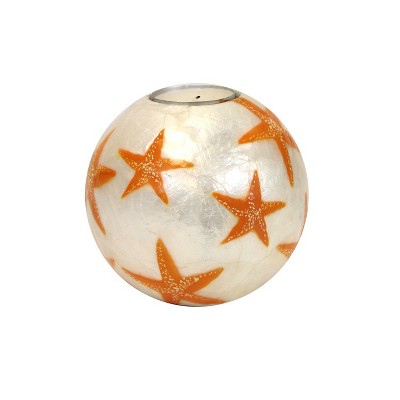 Beachcombers 4"  Capiz Tealight Holder Starfish