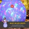 Whisen 7.9FT Christmas Inflatables Snowman with Branch Hands, with Rotating Colorful LED Light - White - 4 of 4