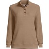 Lands' End Women's Waffle Knit Button Placket Top - 3 of 3