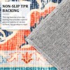 Area Rugs - Machine Washable, Non Slip, Low Pile, Stain Resistant, Soft Print Pattern for Living Room and Bedroom Indoor Decor Polyester Rug - 2 of 4